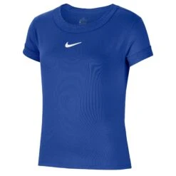Nike Court Dri-FIT Girls Short Sleeve Tennis Shirt -Pulley Shop 11217 480GAMEROYAL
