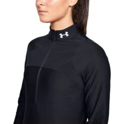 Under Armour Qualifier Half Zip Womens Shirt -Pulley Shop 12111 001BLACK 2