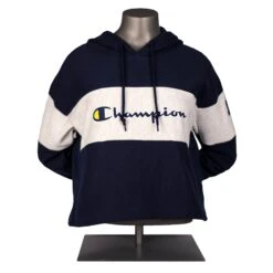 Champion University Of Michigan Reverse Weave Womens Cropped Hoodie