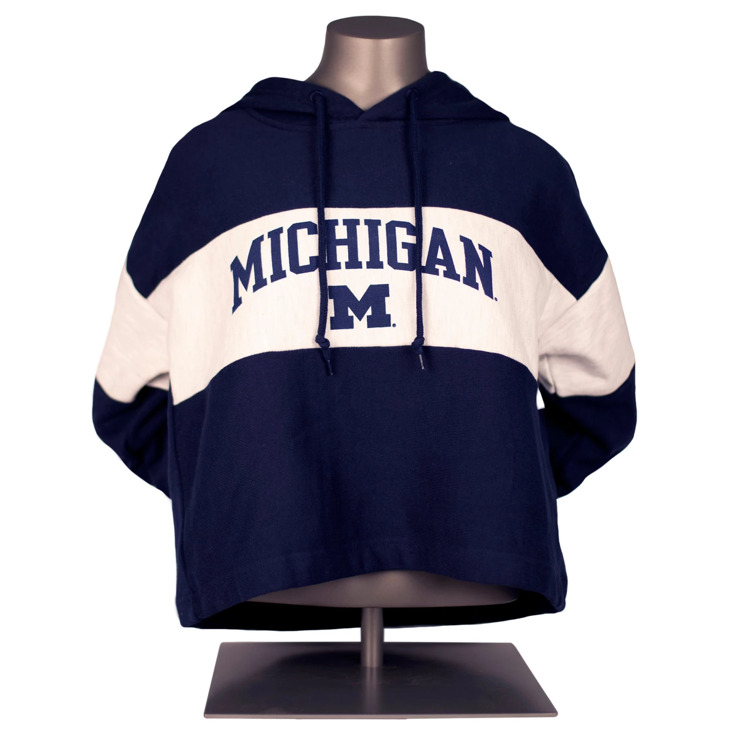 Champion UofM Reverse Weave Womens Cropped Hoodie 3 Champion UofM Reverse Weave Womens Cropped Hoodie