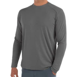 Free Fly Bamboo Midweight Mens Long Sleeve Shirt -Pulley Shop 15545 CHARCOAL101