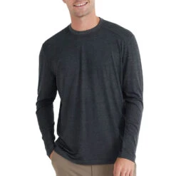 Free Fly Bamboo Midweight Mens Long Sleeve Shirt -Pulley Shop 15545 HTHRBLACK115 126766ce 83f5 4cac 98a1 56fdb9a9605d