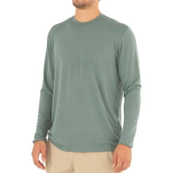 Free Fly Bamboo Midweight Mens Long Sleeve Shirt -Pulley Shop 15545 JUNIPER111