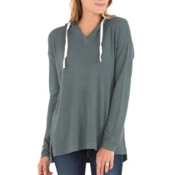 Free Fly Bamboo Waffle Womens Hoodie -Pulley Shop 15556 BALSAM101