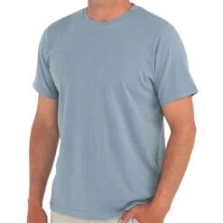 Free Fly Bamboo Heritage Mens T-Shirt -Pulley Shop 19770 BLUESTEEL
