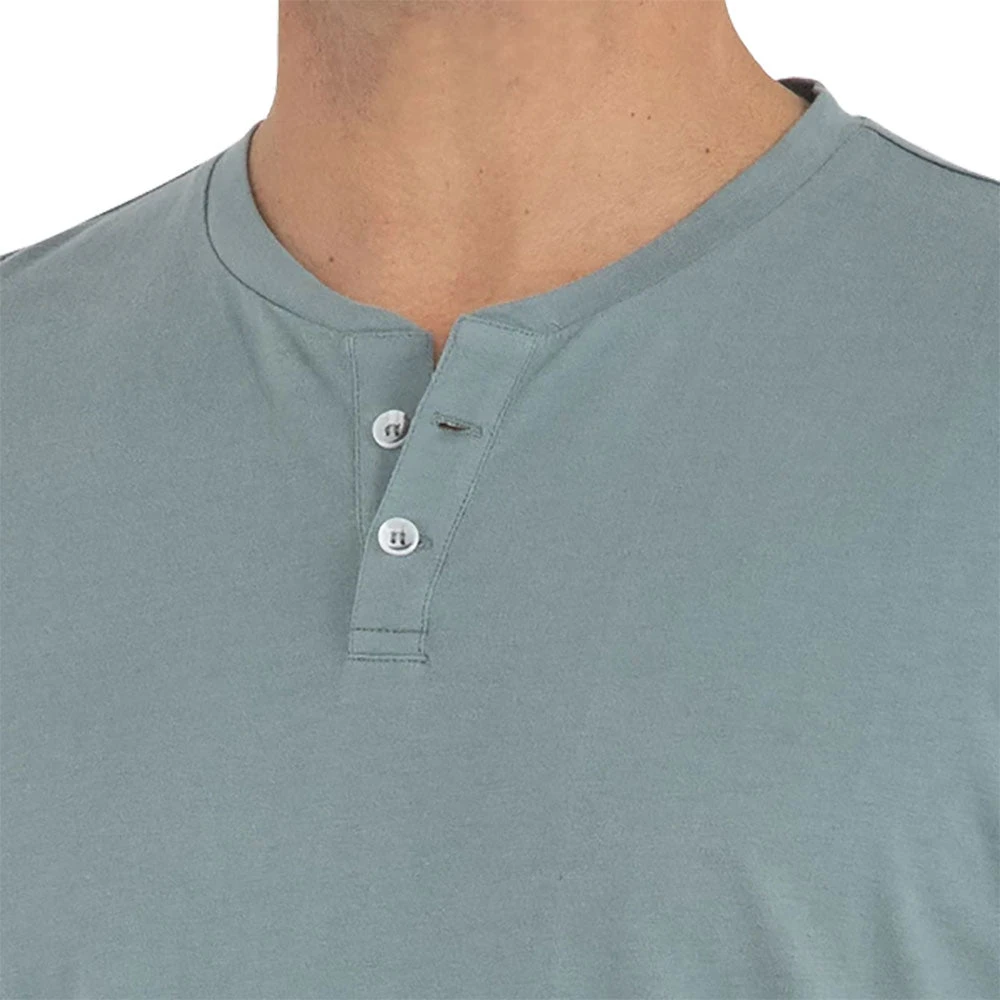 Free Fly Heritage Sabal Green Mens Short Sleeve Henley 5 Free Fly Heritage Sabal Green Mens Short Sleeve Henley - Image 3
