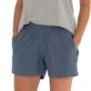 Free Fly Pull-On Breeze Blue Dusk 4in Womens Shorts 2 Free Fly Pull-On Breeze Blue Dusk 4in Womens Shorts -Pulley Shop 19784 BLUEDUSKII