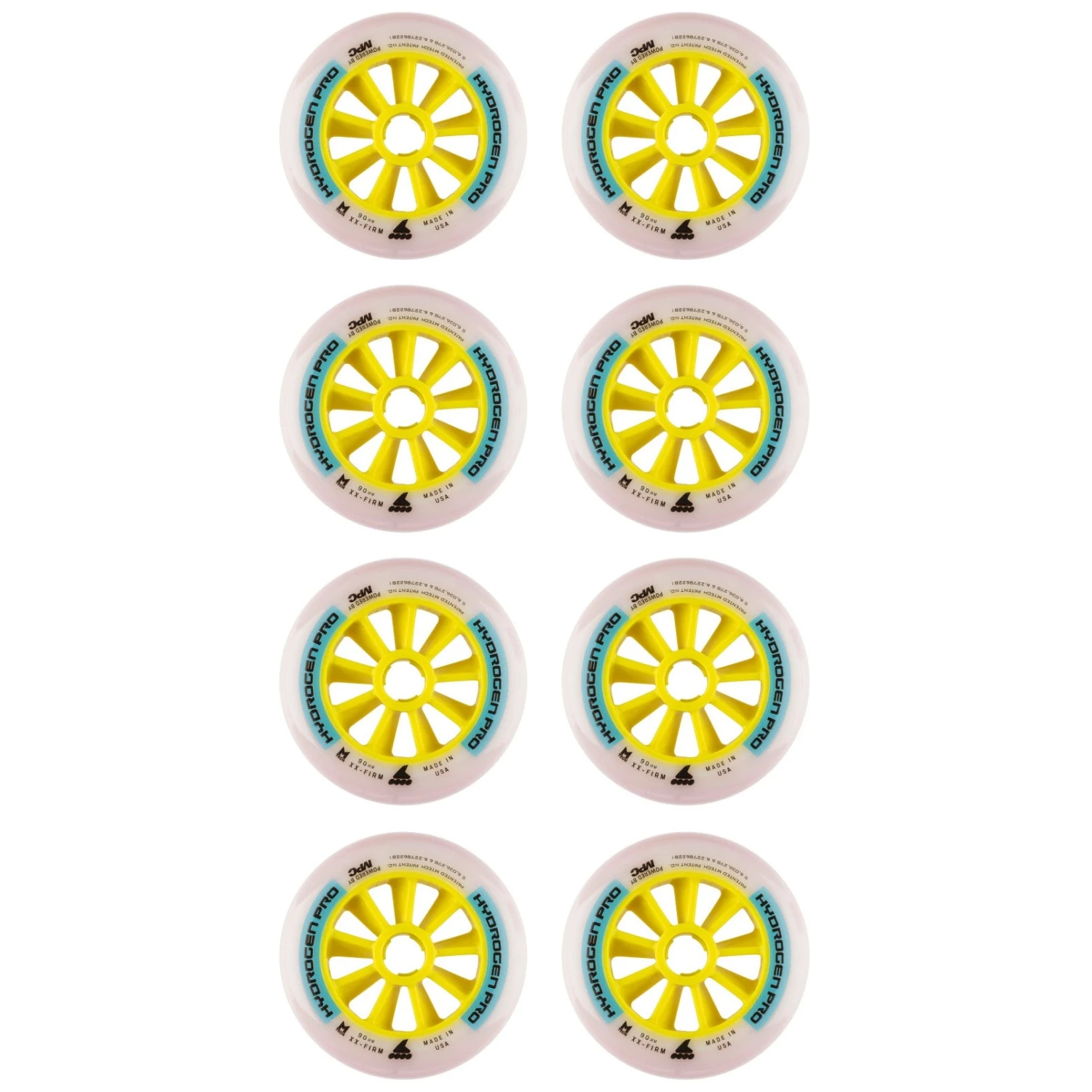 Rollerblade Hydrogen Pro 90mm XX-Firm Inline Skate Wheels 8-Pack 3 Rollerblade Hydrogen Pro 90mm XX-Firm Inline Skate Wheels 8-Pack