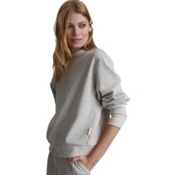 Varley Edith Rib Pique Womens Pullover -Pulley Shop 20661 MOSSGREY