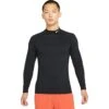 Nike Pro Warm Mock Mens Training Shirt -Pulley Shop 21425 BLACK010