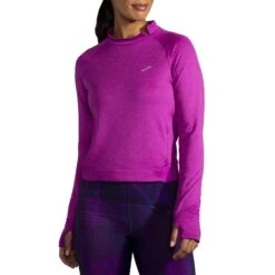 Brooks Notch Thermal Womens Long Sleeve Running Shirt -Pulley Shop 22124 HTHMAGENTA687