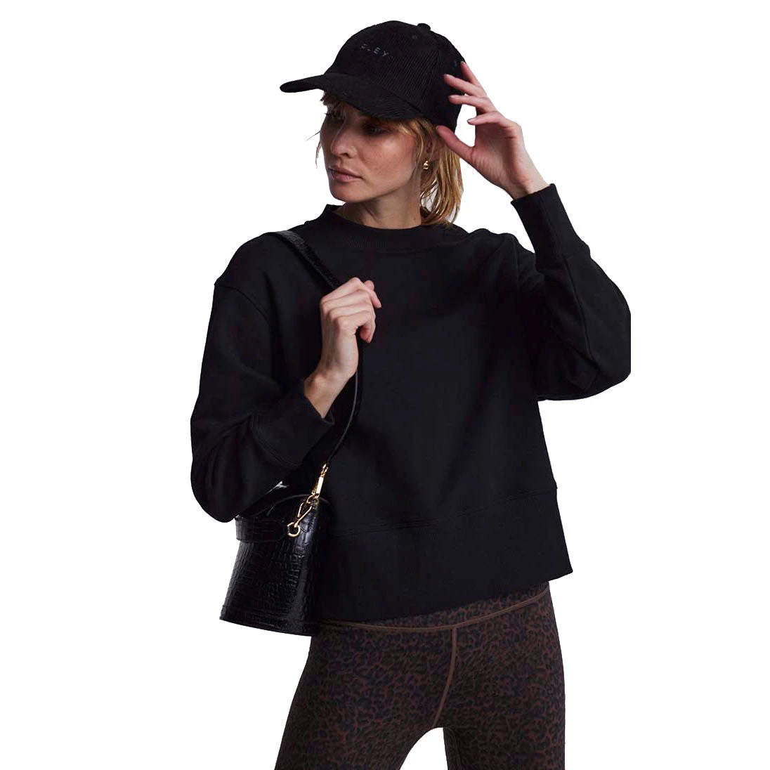 Varley Eton Black Womens Sweatshirt 3 Varley Eton Black Womens Sweatshirt