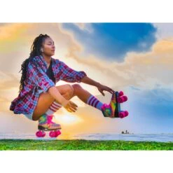 Fit-Tru Cruze Quad TieDye Womens Roller Skates -Pulley Shop 24383 MULTI 4