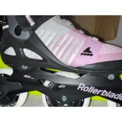 Rollerblade Macroblade 110 3WD Womens Inline Skates (Size 8 Lightly Used) -Pulley Shop 27658 BLKGRYPINK 5