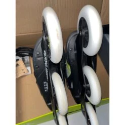 Rollerblade Macroblade 110 3WD Mens Inline Skates 2021 - (Size 9.5 Lightly Used) -Pulley Shop 30145 GREYYELLOW 5