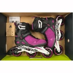 Rollerblade Macroblade 100 3WD Womens Inline Skates - (Size 9 Lightly Used) -Pulley Shop 30257 VIOLETBLACK 5