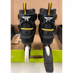 Rollerblade Macroblade 100 3WD Mens Inline Skates - (Size 10 Lightly Used) 13 Rollerblade Macroblade 100 3WD Mens Inline Skates - (Size 10 Lightly Used) -Pulley Shop 30260 BLACKYELLOW 4