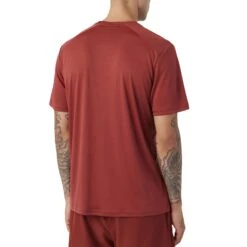 FILA Kaab Short Sleeve Crew Mens Tennis Shirt -Pulley Shop 31316 RUSSETBRWN255 1