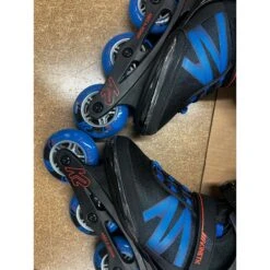 K2 Kinetic 80 Pro Mens Inline Skates - Lightly Used Size 8 -Pulley Shop 33067 BLUERED 4