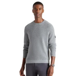 Rhone Walden Waffle Mens Sweater -Pulley Shop 34200 DARKGREYHTHR