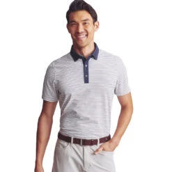 Rhone Sport Feeder Stripe Mens Golf Polo -Pulley Shop 35384 TRUENVYSTRIPE